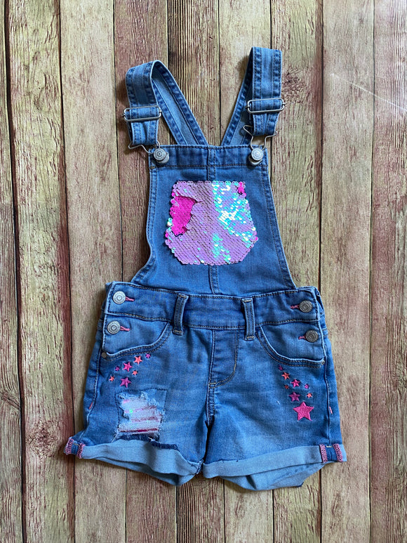 Pink Sequence Overalls, XS(4-5)