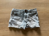 Justice Light Blue Fringe Denim Shorts, 8S