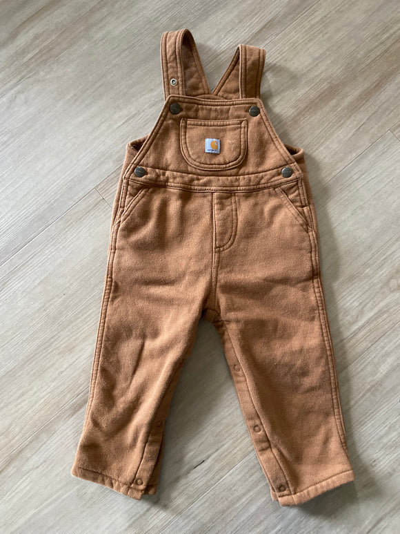 Carhartt Brown Cotton Overalls, 24M