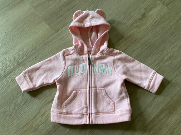 Old Navy Pink Animal Eared Sweatshirt, 0-3M