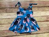 Handmade Girl's Semi Romper, 0-3M, 6-9M (run small)