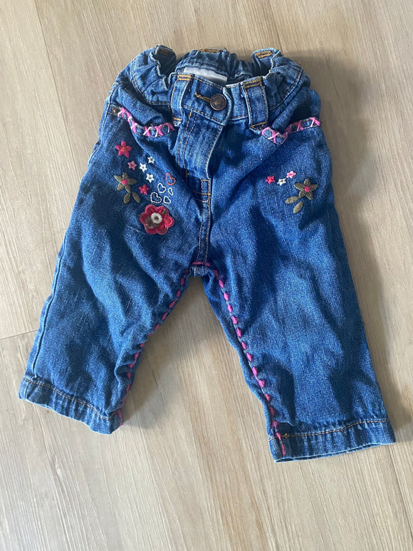 Krickets Elite Embroidered Denim Pants, 12M