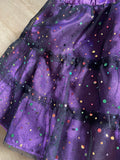 Purple, Black Tulle Sparkly Skirt, 6