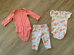 Carter's Foral Set of 3, 3-6M