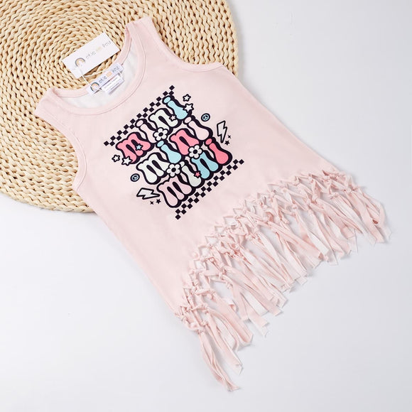 Okie & Lou Mini Fringed Tank, S (2T)