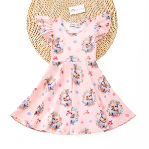 Okie & Lou Sweet Bunny Dress, L(4T)