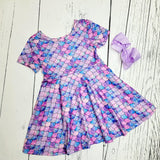 Boutique Purple Mermaid Dress, XXS (6-12M)