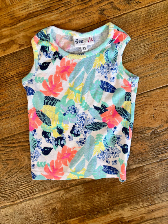 free style Tropical Print Tank, 2T