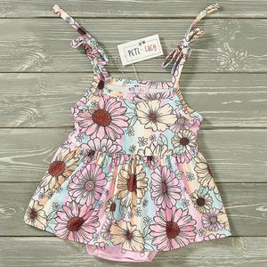 Summer Floral Romper, 0-3M, 3-6M, 6-9M, 9-12M, & 12-18M