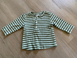 kate quinn Organic Cotton Striped Long Sleeve Tee, 6-12M