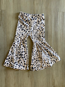 Boutique Cheetah Print Bell Bottoms, 1-2Y