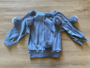 Boutique Pom Pom Knit Long Sleeve, 110 (4T)