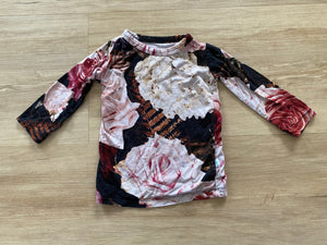 Posh Peanut Floral Top, 3-6M