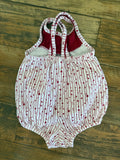 Old Navy Red/White Star Print Romper, 3-6M