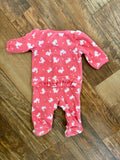 Carter's Pink, Kitty Fleece Sleeper, 3M