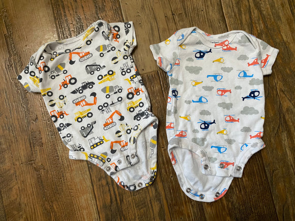 Carter's Construction & Helicopter Onesies, NB