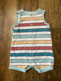 Carter's Striped, Shark Butt Romper, 3M