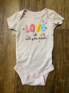 Gerber 'LOVE is all you need' Onesie, 3-6M