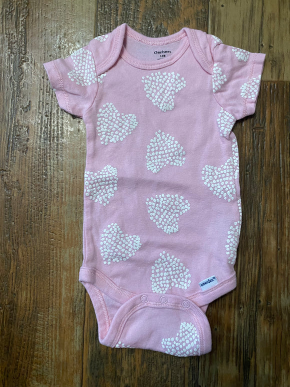 Gerber Heart Onesie, 3-6M