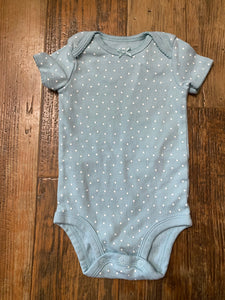 Carter's Blue, Polka Dot Onesie, 3-6M