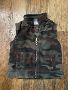 Carter's Green Camo Fleece Vest, 24M