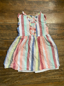 Wonder Nation Colorful Stripes Cotton Dress, 18M