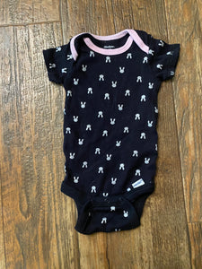 Gerber Glitter Bunny Onesie, 3-6M