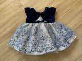 Jona Michelle Navy Vevlet Dress, 6M