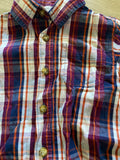 Faded Glory Marroon, Navy, Orange Button Down, 18M