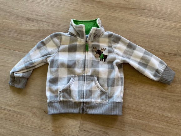 Carter's Moose Fleece Zip Up, 6M