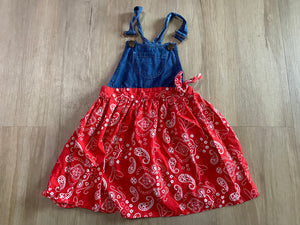 Paisley Dress Overalls, 4T