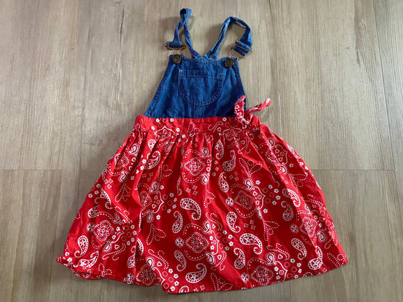 Paisley Dress Overalls, 4T