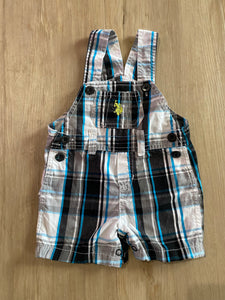 U.S. Polo Plaid Overalls, 3/6M