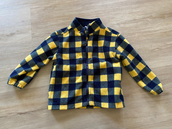 Arizona Blue/Yellow Checkered Fleece Jacket, 3T