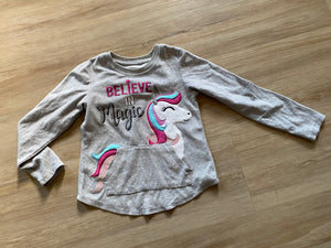 Wonder Nation 'Believe in Magic' Unicorn Fleece Pullover, M (7-8)