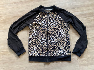 Wonder Nation Soft Cheetah Print Zip Up, M(7-8)