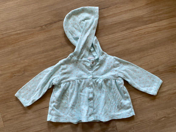 Carter's Blue Floral Cardigan, 9M