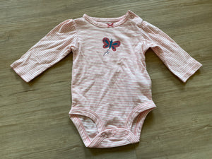 Carter's Striped Butterfly Onesie, 3M