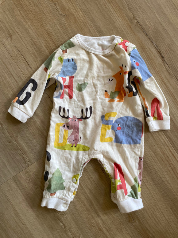 Alphabet Animal Bodysuit, 3-6M