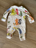 Alphabet Animal Bodysuit, 3-6M