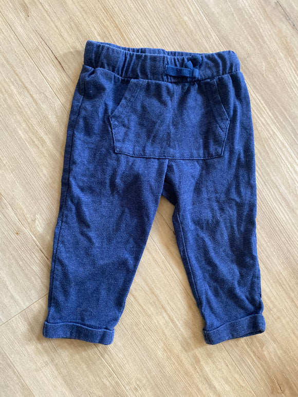 Baby B'Gosh Navy Kangaroo Pouch Pants, 12M