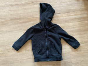 Cat & Jack Black Zip Up Sweatshirt, 18M