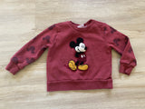 Junior Disney Maroon Mickey Pullover, 2T