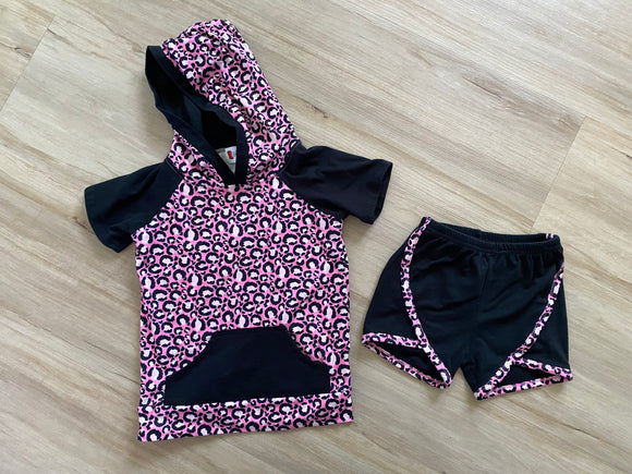 Used Wellie Kate Pink Leopard Set, 5-6T