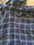 Old Navy Blue Plaid Hooded Flannel, 2T