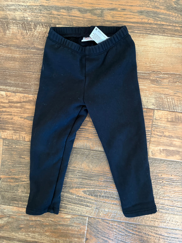 Cat & Jack Black Fleece Leggings, 2T