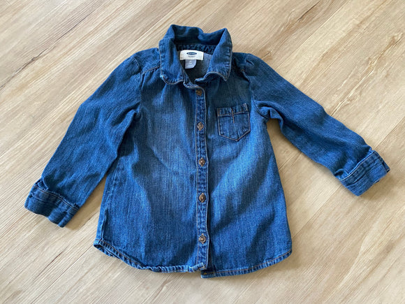 Old Navy Denim Button Down Tunic, 3T