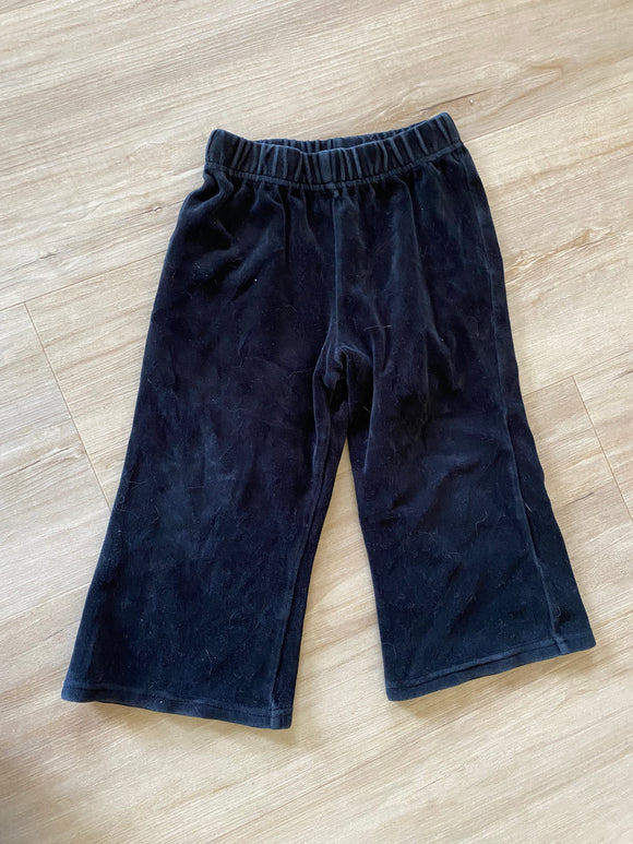 Black Velour Pants, 3T