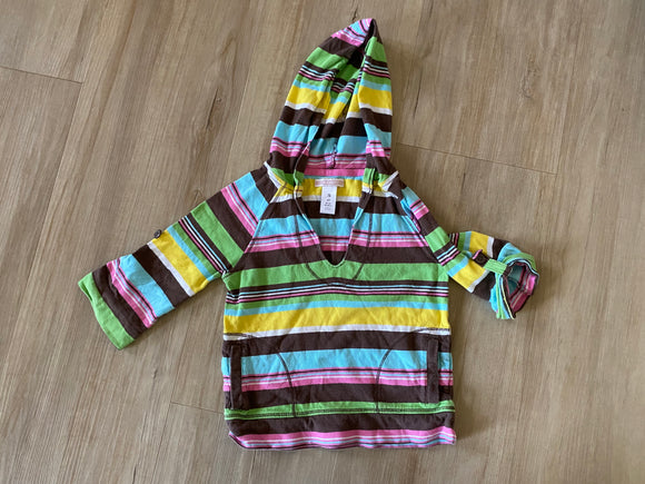 Old Navy Hooded Striped Adjustable Sleeve Top, 4T