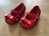 Crocs Red Glitter, Bow Shoes, 6C